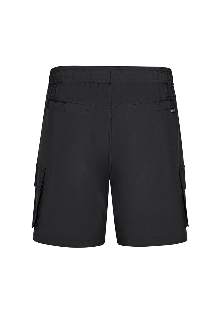Syzmik ZS240 Mens Streetworx Board Short in Black - back view