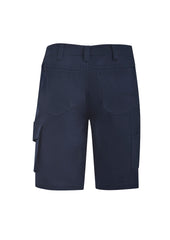 Syzmik ZS704 Womens Rugged Cooling Vented Short in Navy - back view