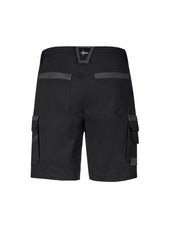 Syzmik ZS822 Mens Streetworx Heritage Short in Black - back view