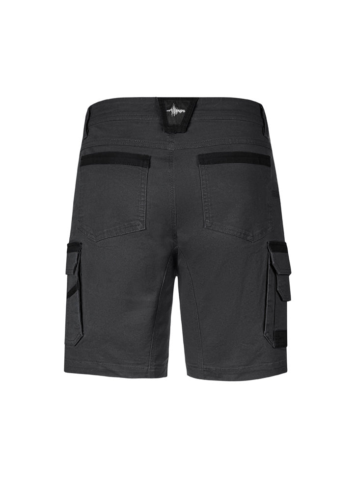 Syzmik ZS822 Mens Streetworx Heritage Short in Charcoal - back view