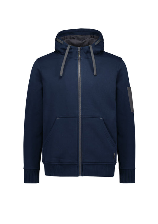 Syzmik ZT468 Unisex Zip Front Multi-Pocket Hoodie in Navy/Charcoal