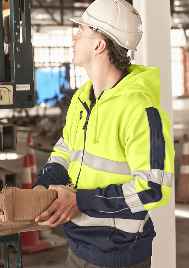 Unisex Hi Vis Full Zip Stretch Taped Hoodie - ZT486 - syzmik-1