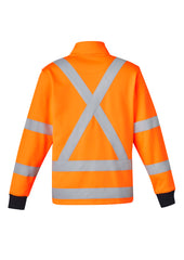 Syzmik ZT660 Unisex Hi Vis X Back Rail Jumper in Orange - back view