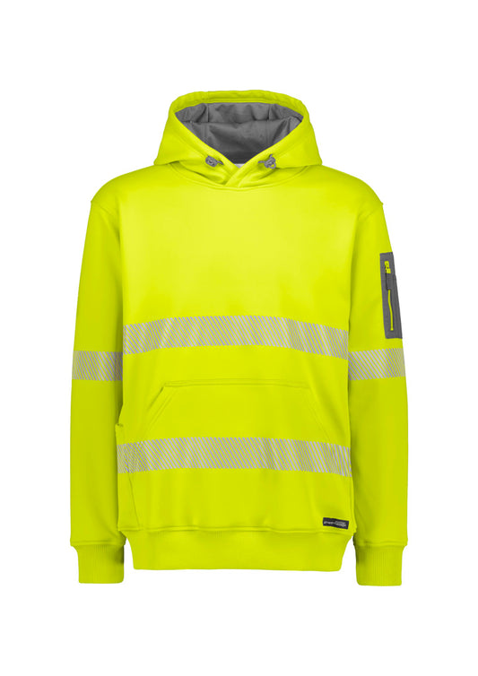 Syzmik ZT867 Unisex Streetworx Segmented Tape Water Resistant Hoodie in Yellow