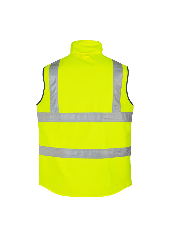 Syzmik ZV358 Mens Hi Vis Lightweight Waterproof Vest in Yellow - back view