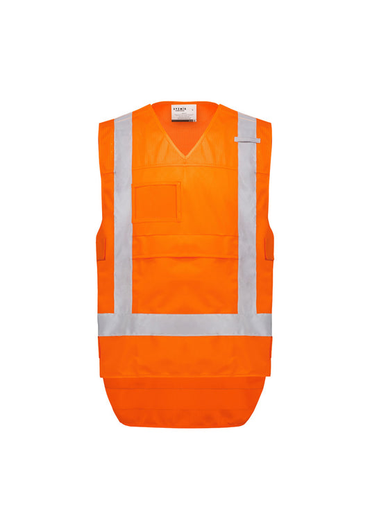 Syzmik ZV697 Unisex Hi Vis NSW Rail Vest in Orange