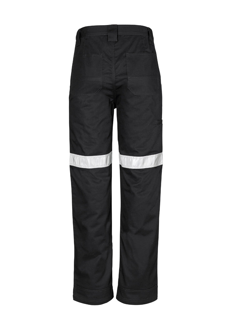Syzmik ZW004 Mens Taped Utility Pant (Regular) in Black - back view