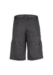 Syzmik ZW012 Mens Midweight Drill Cargo Short in Charcoal - back view