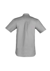 Syzmik ZW120 Mens Lightweight Tradie Short Sleeve Shirt in Grey - back view