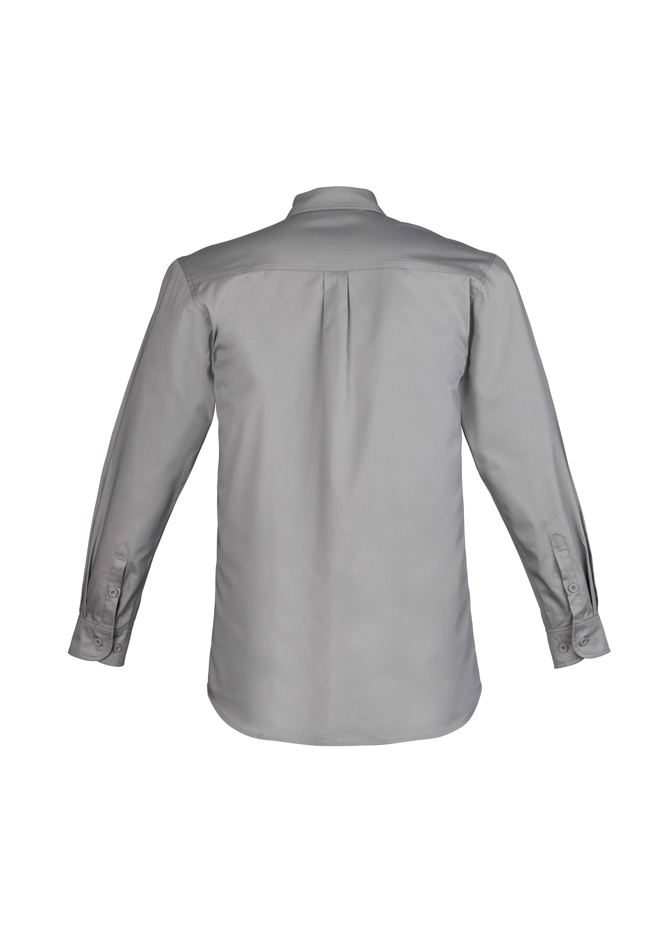 Syzmik ZW121 Mens Lightweight Tradie Long Sleeve Shirt in Grey - back view