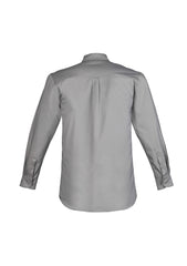 Syzmik ZW121 Mens Lightweight Tradie Long Sleeve Shirt in Grey - back view