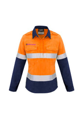 Womens FR Closed Front Hooped Taped Spliced Shirt - ZW131 - syzmik-0