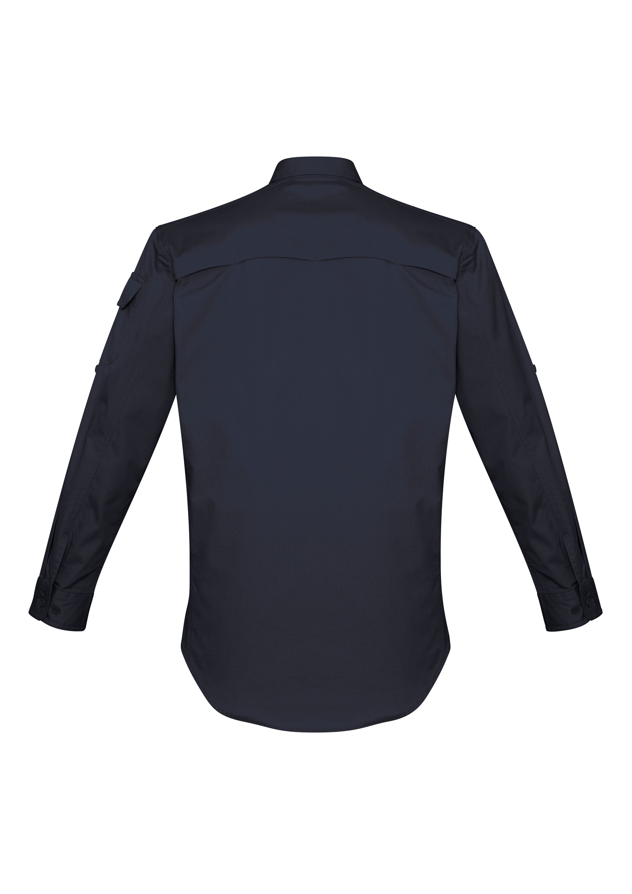 Syzmik ZW400 Mens Rugged Cooling Long Sleeve Shirt in Charcoal - back view