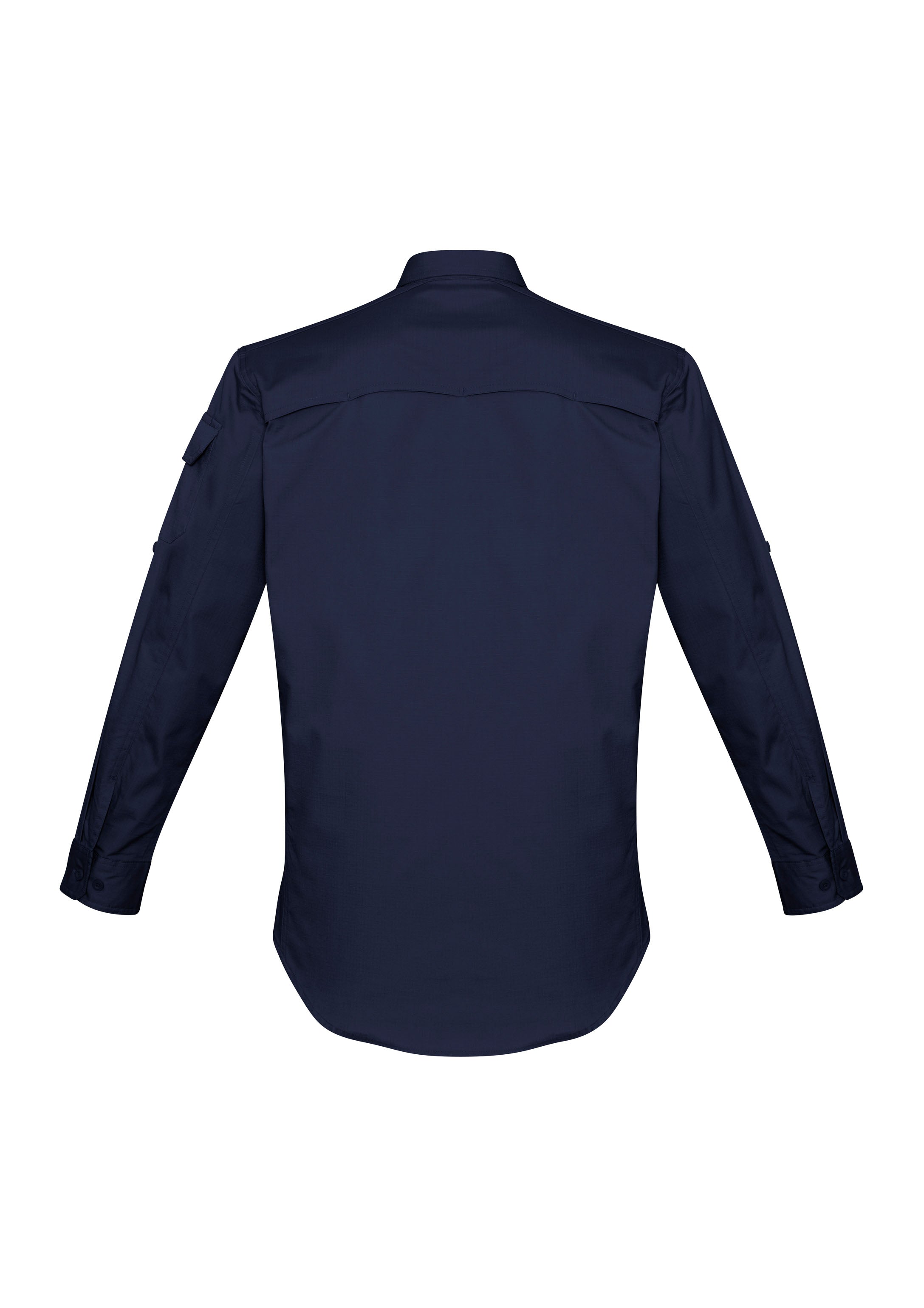 Syzmik ZW400 Mens Rugged Cooling Long Sleeve Shirt in Navy - back view