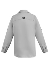 Syzmik ZW460 Mens Outdoor Long Sleeve Shirt in Stone - back view