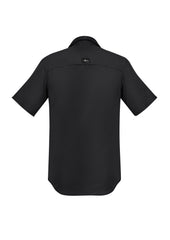 Syzmik ZW465 Mens Outdoor Short Sleeve Shirt in Black - back view