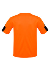 Syzmik ZW505 Mens Hi Vis Squad Tee in Orange/Navy - back view