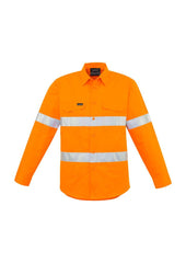 Mens Hi Vis Hoop Taped Long Sleeve Shirt - ZW640 - syzmik-0