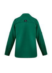 Syzmik ZW760 Womens Outdoor Long Sleeve Shirt in Green - back view