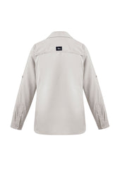 Syzmik ZW760 Womens Outdoor Long Sleeve Shirt in Natural - back view