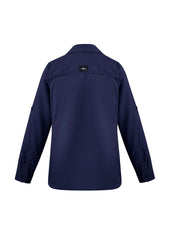 Syzmik ZW760 Womens Outdoor Long Sleeve Shirt in Navy - back view