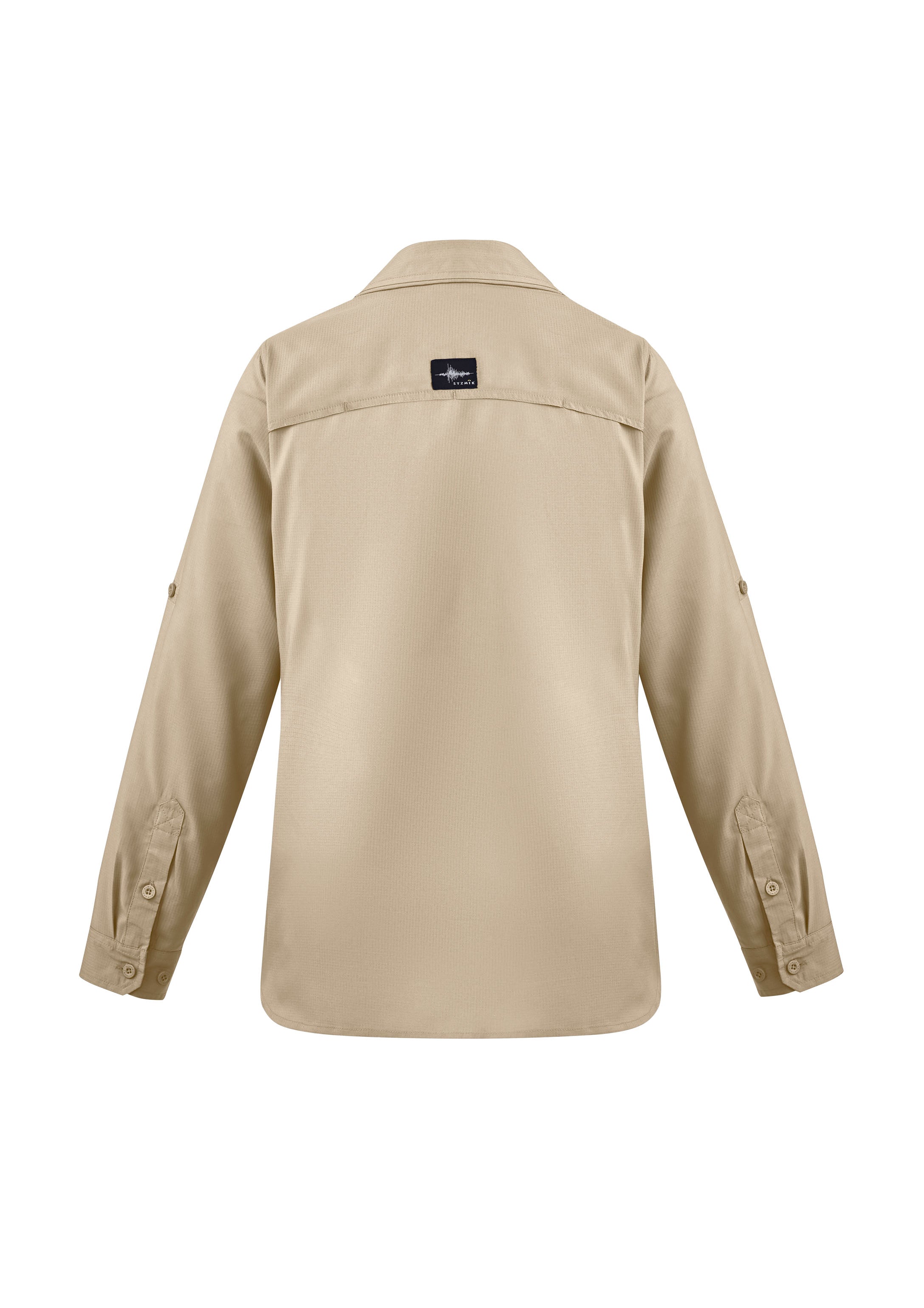 Syzmik ZW760 Womens Outdoor Long Sleeve Shirt in Sand - back view