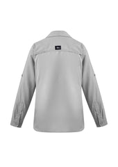 Syzmik ZW760 Womens Outdoor Long Sleeve Shirt in Stone - back view