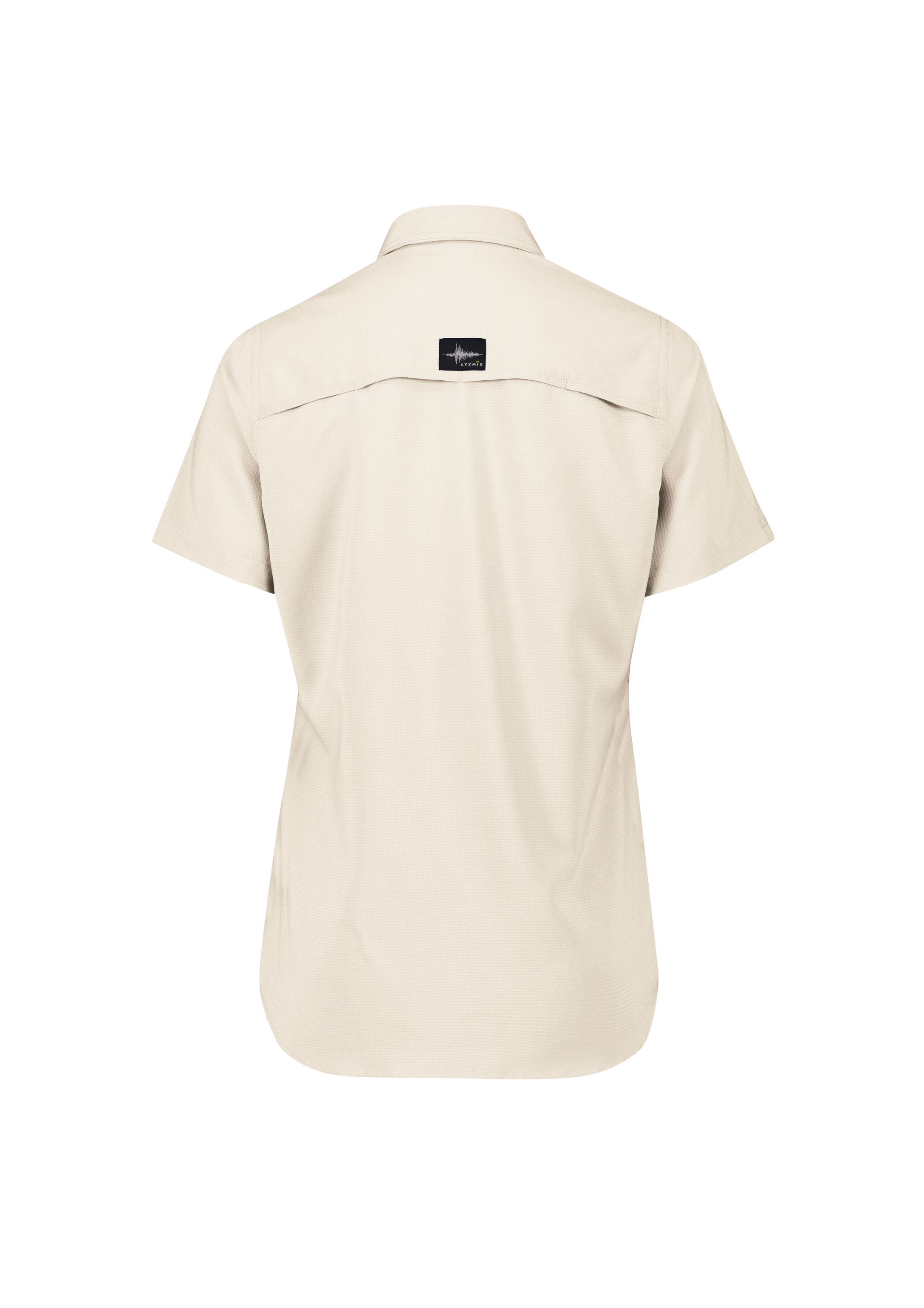 Syzmik ZW765 Womens Outdoor Short Sleeve Shirt in Sand - back view