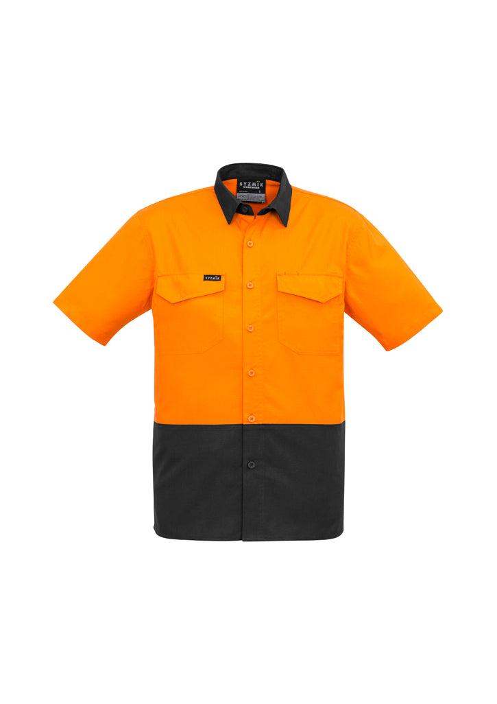 Mens Rugged Cooling Hi Vis Short Sleeve Shirt - ZW815 - syzmik-1