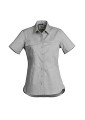 Syzmik ZWL120 Womens Lightweight Tradie Short Sleeve Shirt in Grey