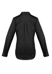 Syzmik ZWL121 Womens Lightweight Tradie Long Sleeve Shirt in Black - back view