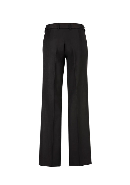 Biz Corporates 10115 Cool Stretch Womens Adjustable Waist Pant in Black - back view