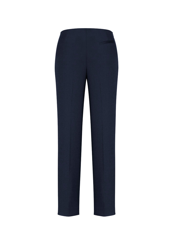 Biz Corporates 10121 Cool Stretch Womens Bandless Slim Leg Pant in Navy - back view