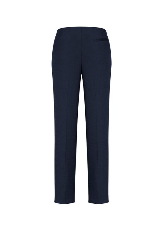Biz Corporates 10121 Cool Stretch Womens Bandless Slim Leg Pant in Navy - back view
