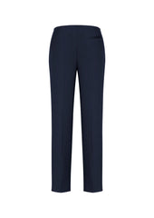Biz Corporates 10121 Cool Stretch Womens Bandless Slim Leg Pant in Navy - back view