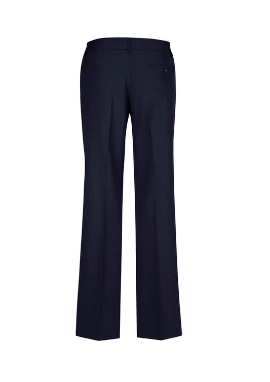 Biz Corporates 14011 Comfort Wool Stretch Womens Relaxed Pant in Navy - back view