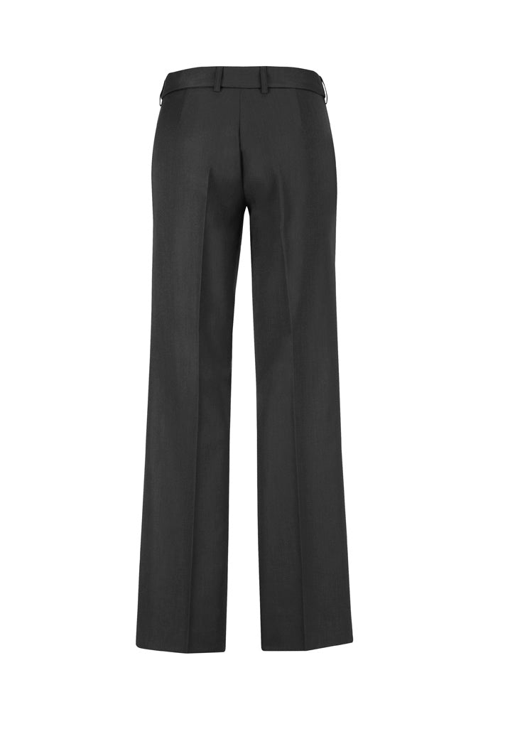 Biz Corporates 14015 Comfort Wool Stretch Womens Adjustable Waist Pant in Charcoal - back view