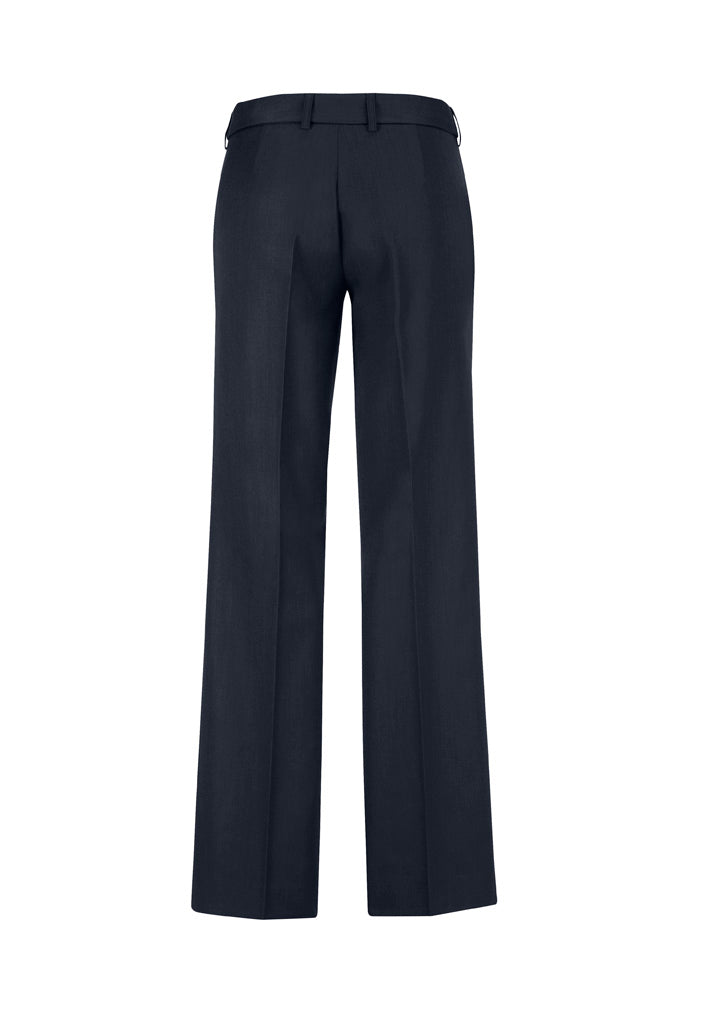 Biz Corporates 14015 Comfort Wool Stretch Womens Adjustable Waist Pant in Navy - back view