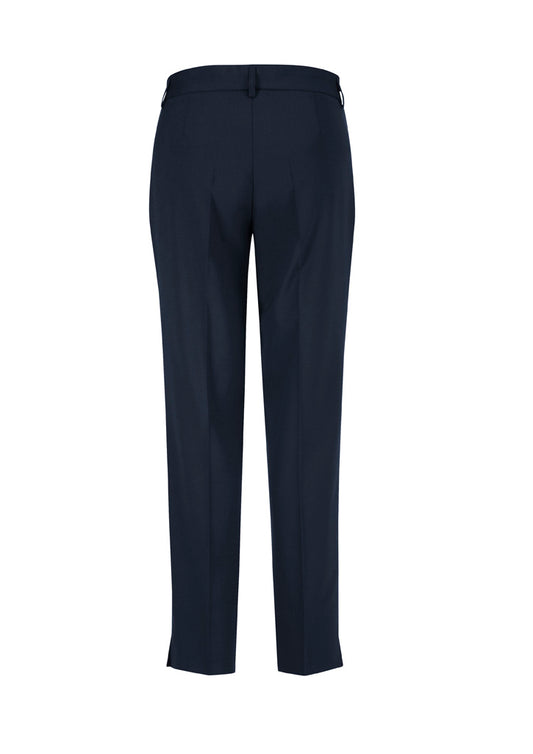 Biz Corporates 14017 Comfort Wool Stretch Womens Slim Leg Pant in Navy - back view