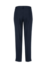 Biz Corporates 14017 Comfort Wool Stretch Womens Slim Leg Pant in Navy - back view