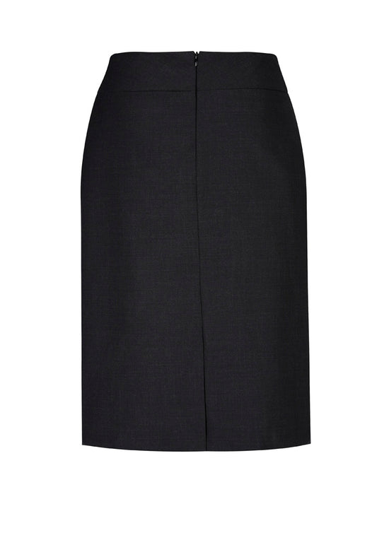 Biz Corporates 20111 Cool Stretch Womens Relaxed Fit Lined Skirt in Black - back view