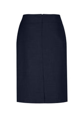 Biz Corporates 20111 Cool Stretch Womens Relaxed Fit Lined Skirt in Navy - back view