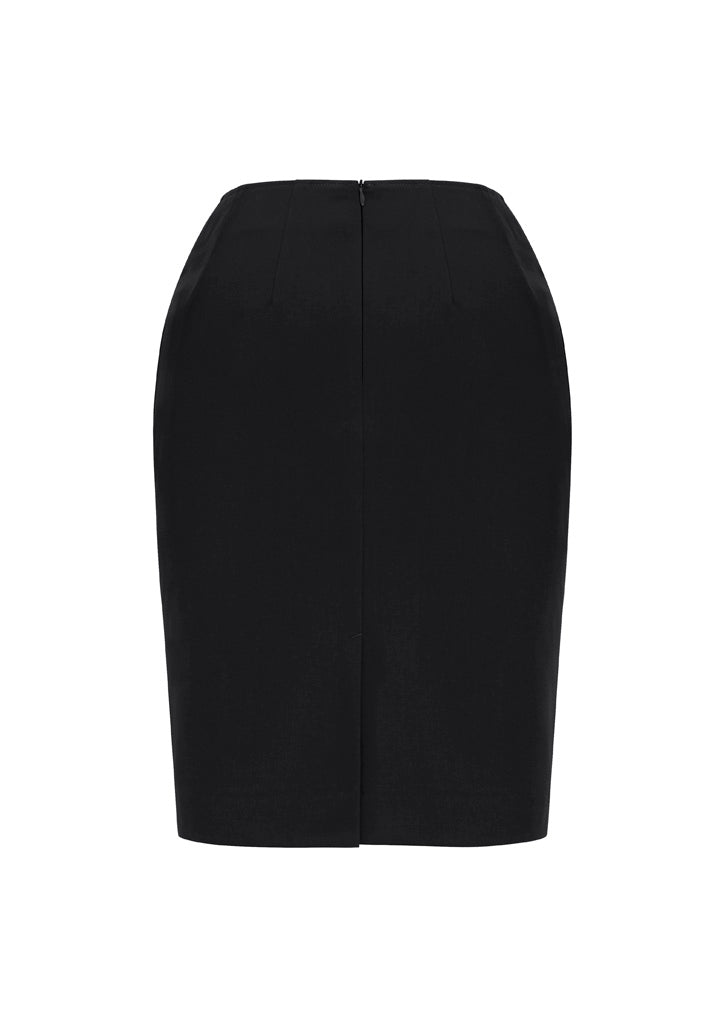 Biz Corporates 20717 Siena Womens Bandless Pencil Skirt in Black - back view