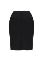 Biz Corporates 20717 Siena Womens Bandless Pencil Skirt in Black - back view