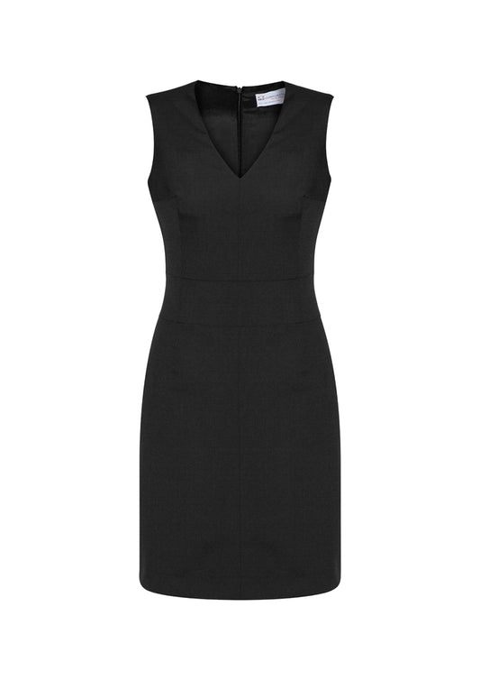 Womens Comfort Wool Stretch Sleeveless V-Neck Dress - 34021 - biz-corporates-1