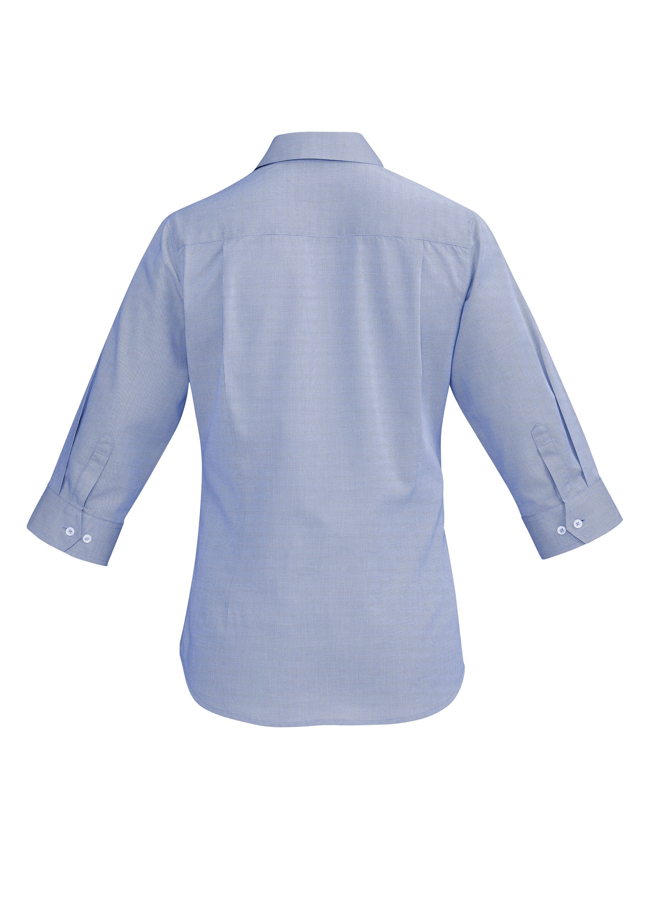 Biz Corporates 40311 Hudson Womens 3/4 Sleeve Shirt in Patriot Blue - back view