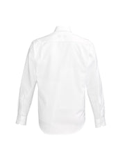 Biz Corporates 40320 Hudson Mens Long Sleeve Shirt in White - back view