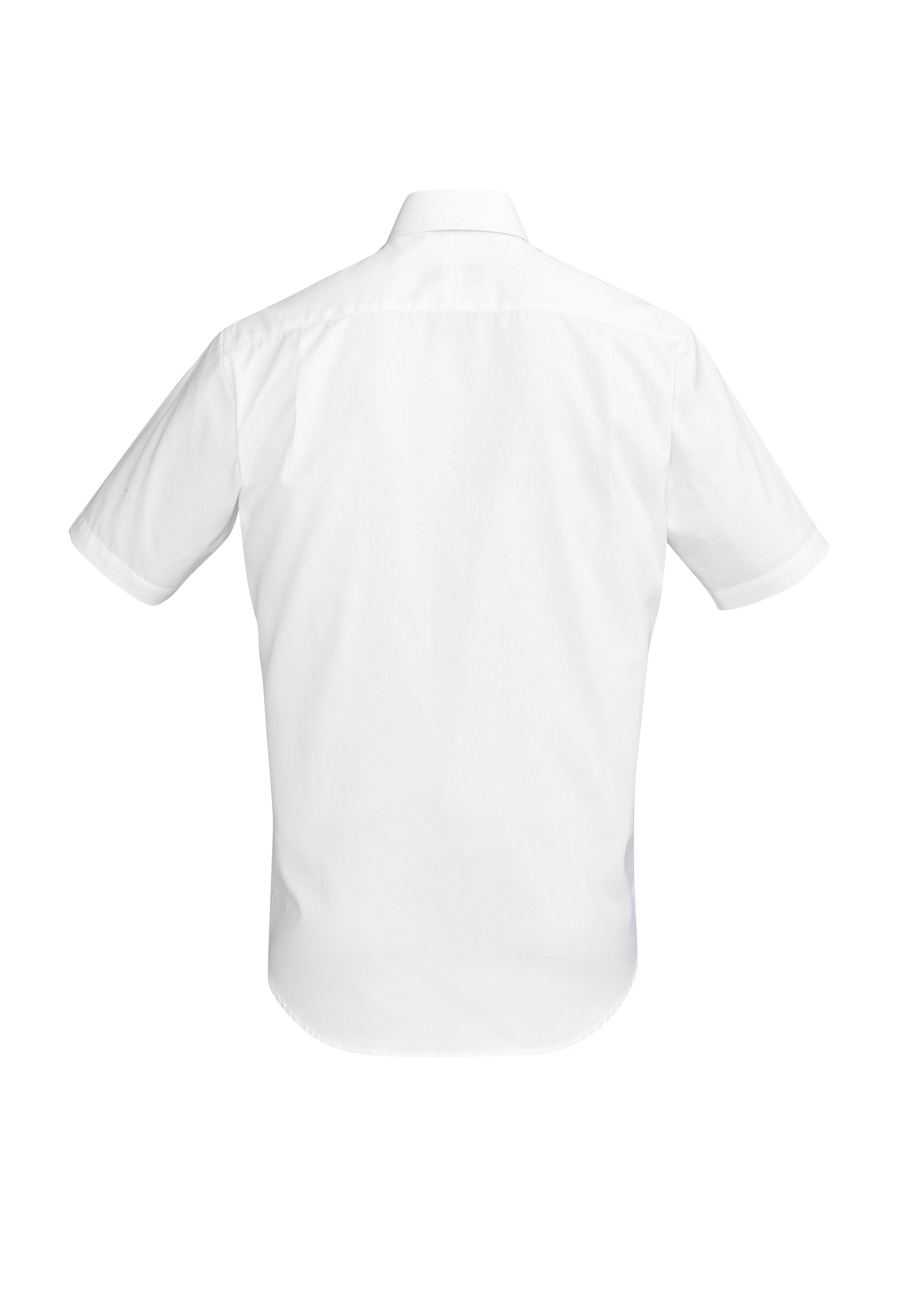 Biz Corporates 40322 Hudson Mens Short Sleeve Shirt in White - back view