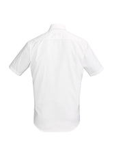 Biz Corporates 40322 Hudson Mens Short Sleeve Shirt in White - back view
