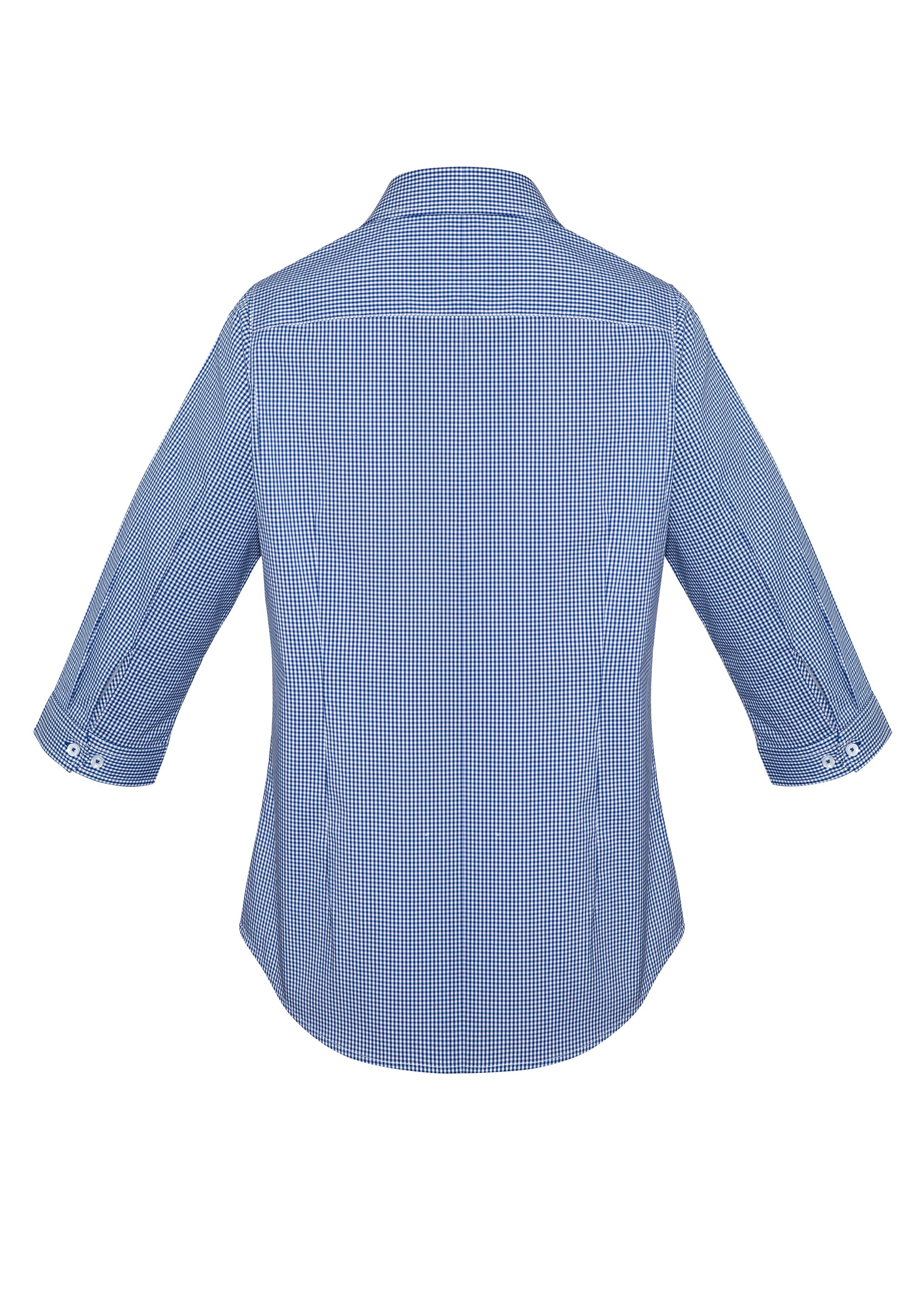 Biz Corporates 42511 Newport Womens 3/4 Sleeve Shirt in French Navy - back view